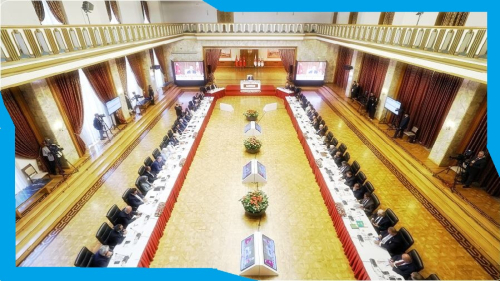 TBMM’si Başkanı N. Kurtulmuş, siyasi partilerin grup koordinatörleriyle görüşüyor